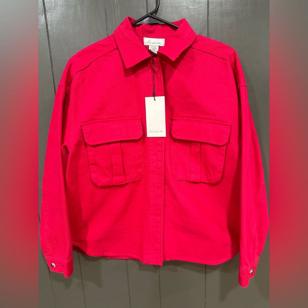 PINK SOFT DENIM SHACKET